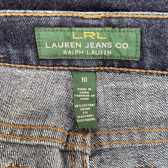 LRL Lauren Jeans Co Women's Size 10 Dark Blue Classic Straight Preppy Normcore - Picture 11 of 13